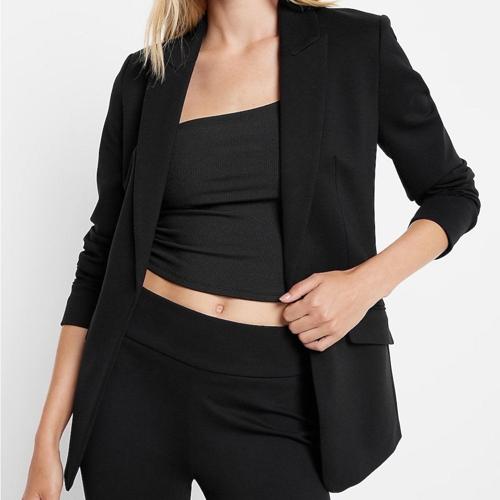 Express COLUMNIST OPEN FRONT PEAK LAPEL BOYFRIEND BLAZER size M